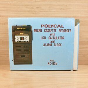 Polycal RC-03b Recorder / Calculator / Alarm Clock / Vintage Japan